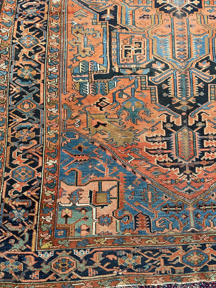 Vintage Small Karaja Persian Rug, 2' x 2'8, Perfect for your