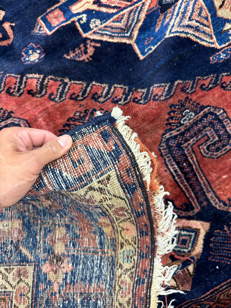 Coming Soon... LARGE & POWERFUL Antique Persian Viss / Veece Carpet | Bold & Striking Design and Colors | 10.8 x 13.6