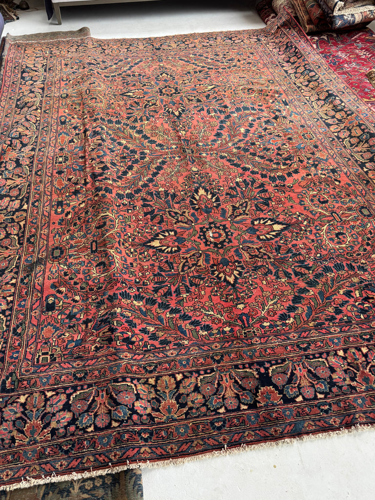 RESERVED FOR L JOON*** Payment 2 - FAB Antique Hamadan Lilihan Carpet in Unique Design and Lovely Colors | ~ 9x12