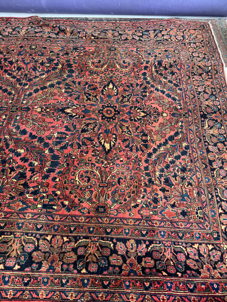 RESERVED FOR L JOON*** Payment 2 - FAB Antique Hamadan Lilihan Carpet in Unique Design and Lovely Colors | ~ 9x12