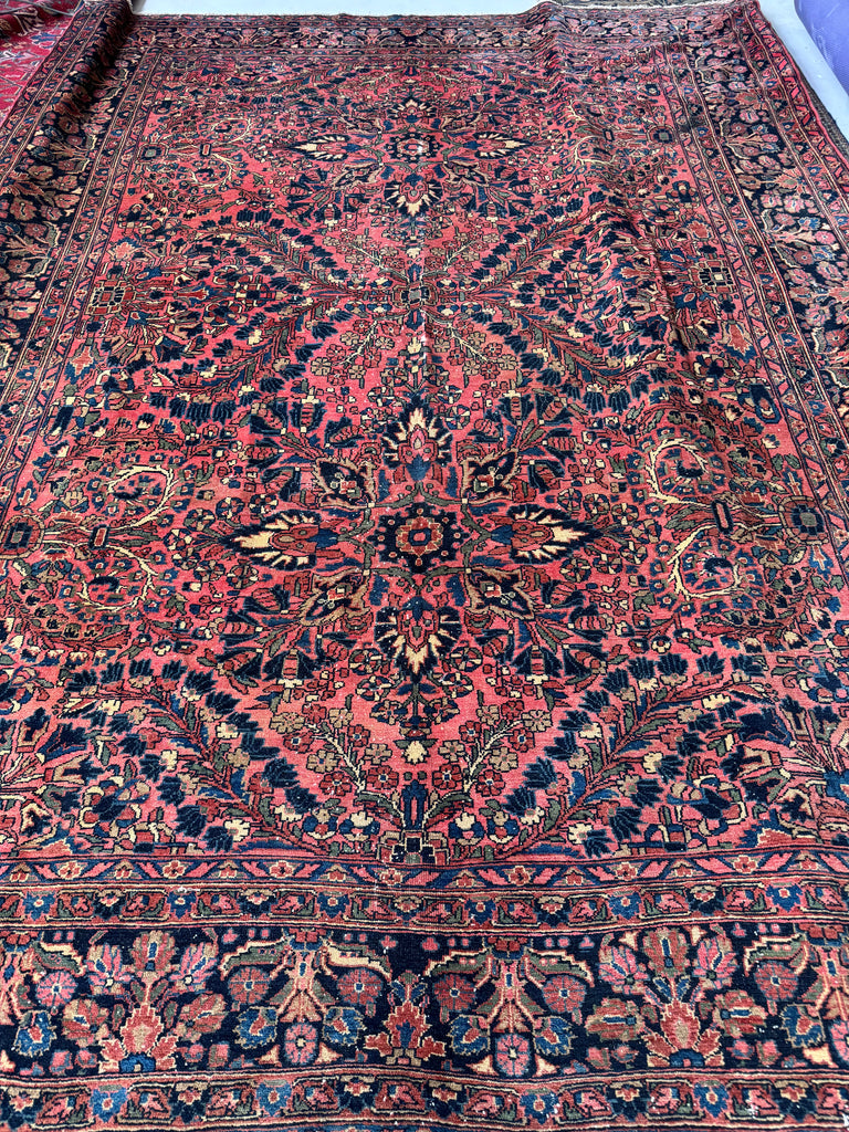 RESERVED FOR L JOON*** Payment 2 - FAB Antique Hamadan Lilihan Carpet in Unique Design and Lovely Colors | ~ 9x12