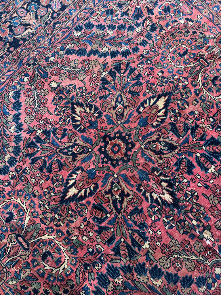 RESERVED FOR L JOON*** Payment 2 - FAB Antique Hamadan Lilihan Carpet in Unique Design and Lovely Colors | ~ 9x12