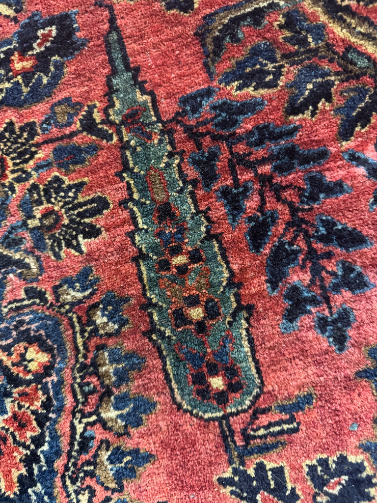 RESERVED FOR JENNIFER*** SENSATIONAL Palatial Antique Persian Sarouk with PARADISE BIRDS & CYPRESS TREES | Incredible Soft Plush Glossy Wool | 10.4 x 19.9