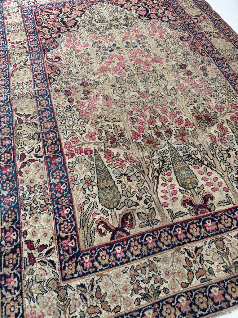 HEAVENLY Antique Kerman Tree of Life with 3 Cypress Trees | 3 Kids? This is your Rug!! |