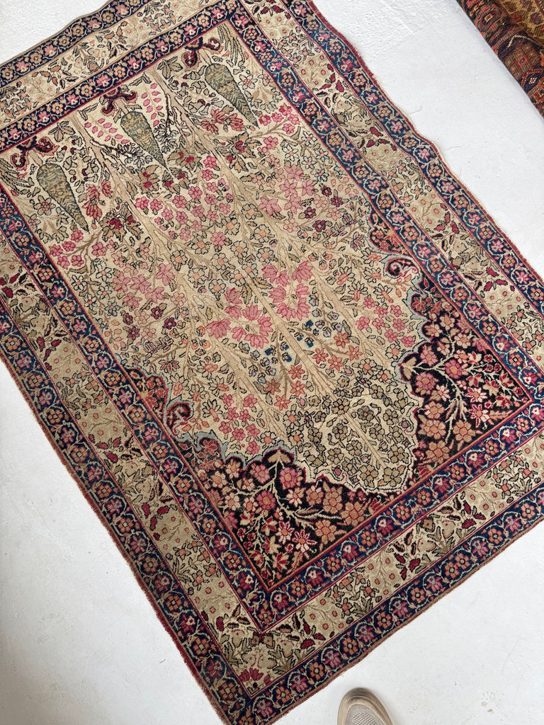 HEAVENLY Antique Kerman Tree of Life with 3 Cypress Trees | 3 Kids? This is your Rug!! |