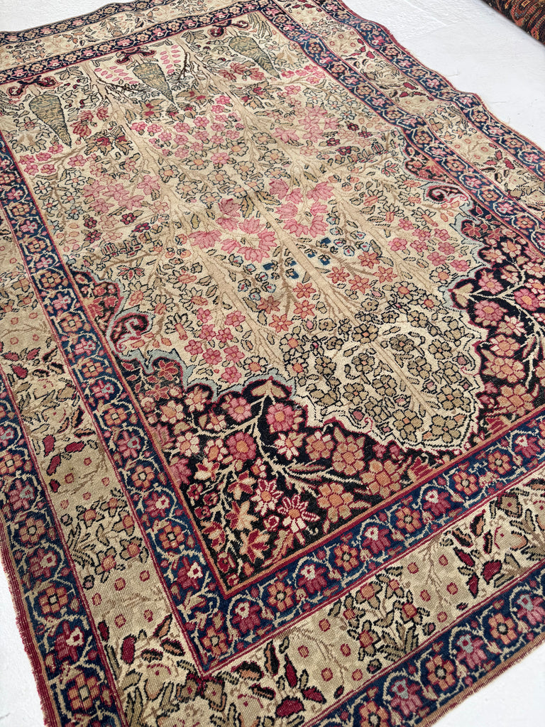 HEAVENLY Antique Kerman Tree of Life with 3 Cypress Trees | 3 Kids? This is your Rug!! |