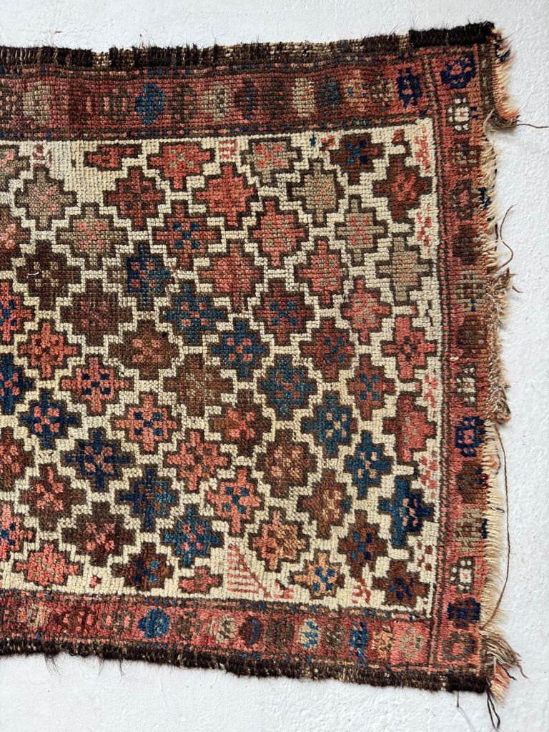 CUTIE PATOOTIE Antique Baluch Throw Rug | Charming Spontaneous Rug / Runner |