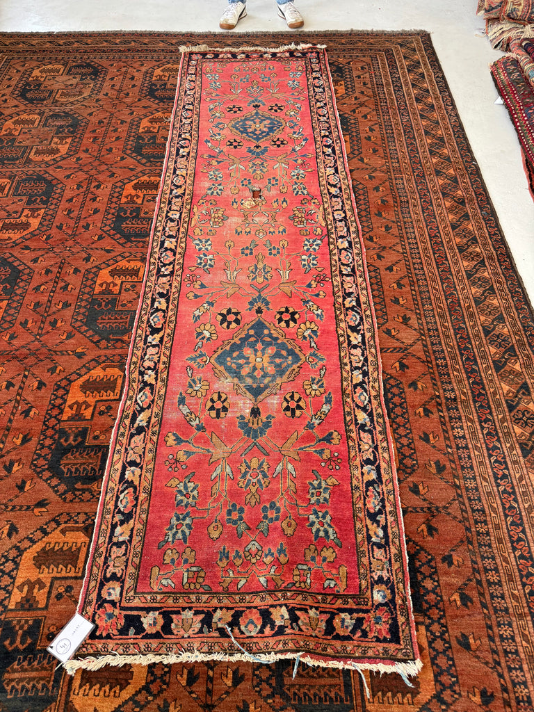 SIMPLY BEAUTIFUL Fine Antique Lilihan Sarouk Runner | Open Artistic Design in Rare Narrow Size | 2.8 x 9.7