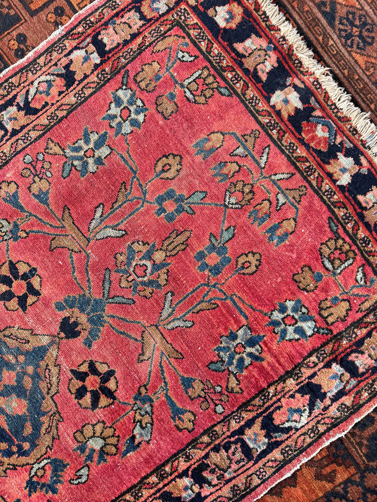 SIMPLY BEAUTIFUL Fine Antique Lilihan Sarouk Runner | Open Artistic Design in Rare Narrow Size | 2.8 x 9.7