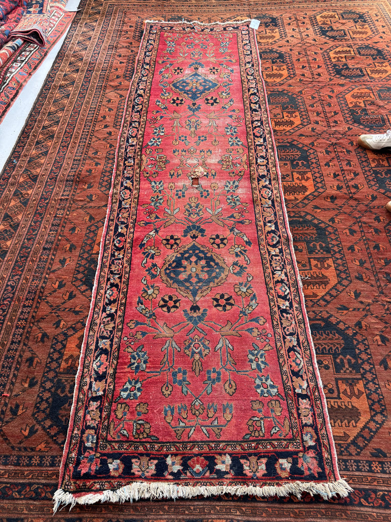 SIMPLY BEAUTIFUL Fine Antique Lilihan Sarouk Runner | Open Artistic Design in Rare Narrow Size | 2.8 x 9.7