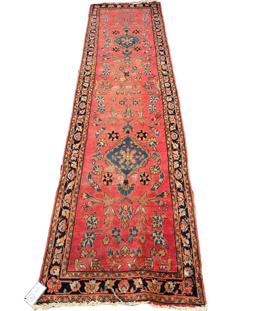 SIMPLY BEAUTIFUL Fine Antique Lilihan Sarouk Runner | Open Artistic Design in Rare Narrow Size | 2.8 x 9.7