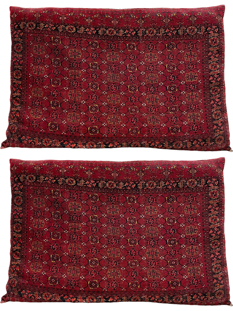 A Pair of Over-Sized Sister Baluchi Floor Pillows / Dog Beds  | VERY RARE | ~ 41" x 72" x 36"