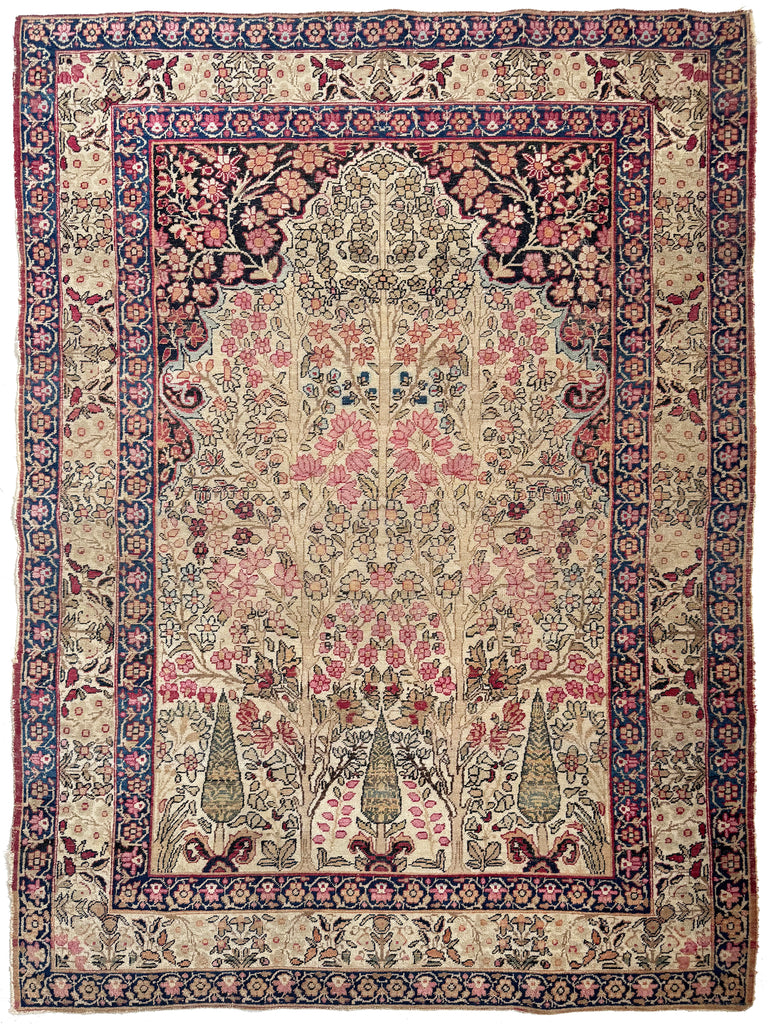 HEAVENLY Antique Kerman Tree of Life with 3 Cypress Trees | 3 Kids? This is your Rug!! |