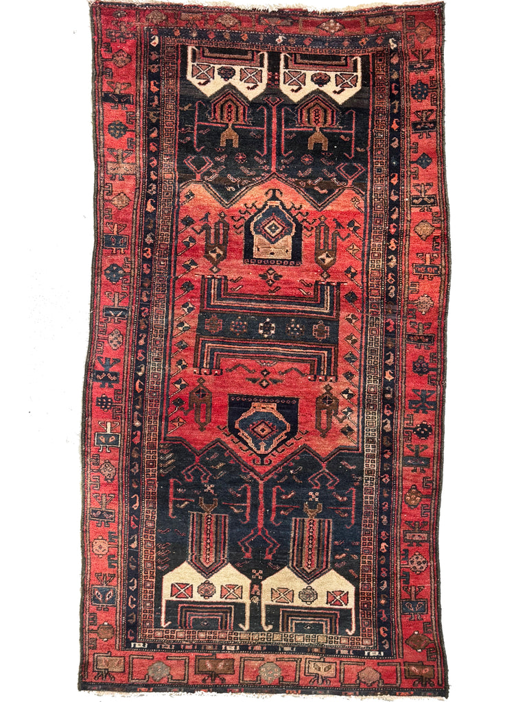 RESERVED FOR LAUREN*** Lovely Vintage Persian Navahand | Moody, Funky & Juicy Rug | 4.1 x 8.4